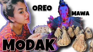 #modakBRAND NEW MODAK RECIPE || MAWA OREO FUDGE MODAK || GANPATI SPECIAL white chocolate fudge