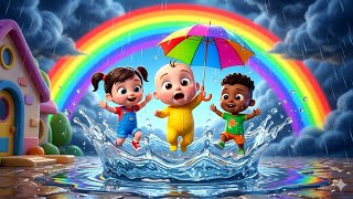 The Rain Goes Drip Drop Drop 🌧️ | Fun Rain Song for Kids | Splash & Play Nursery Rhyme