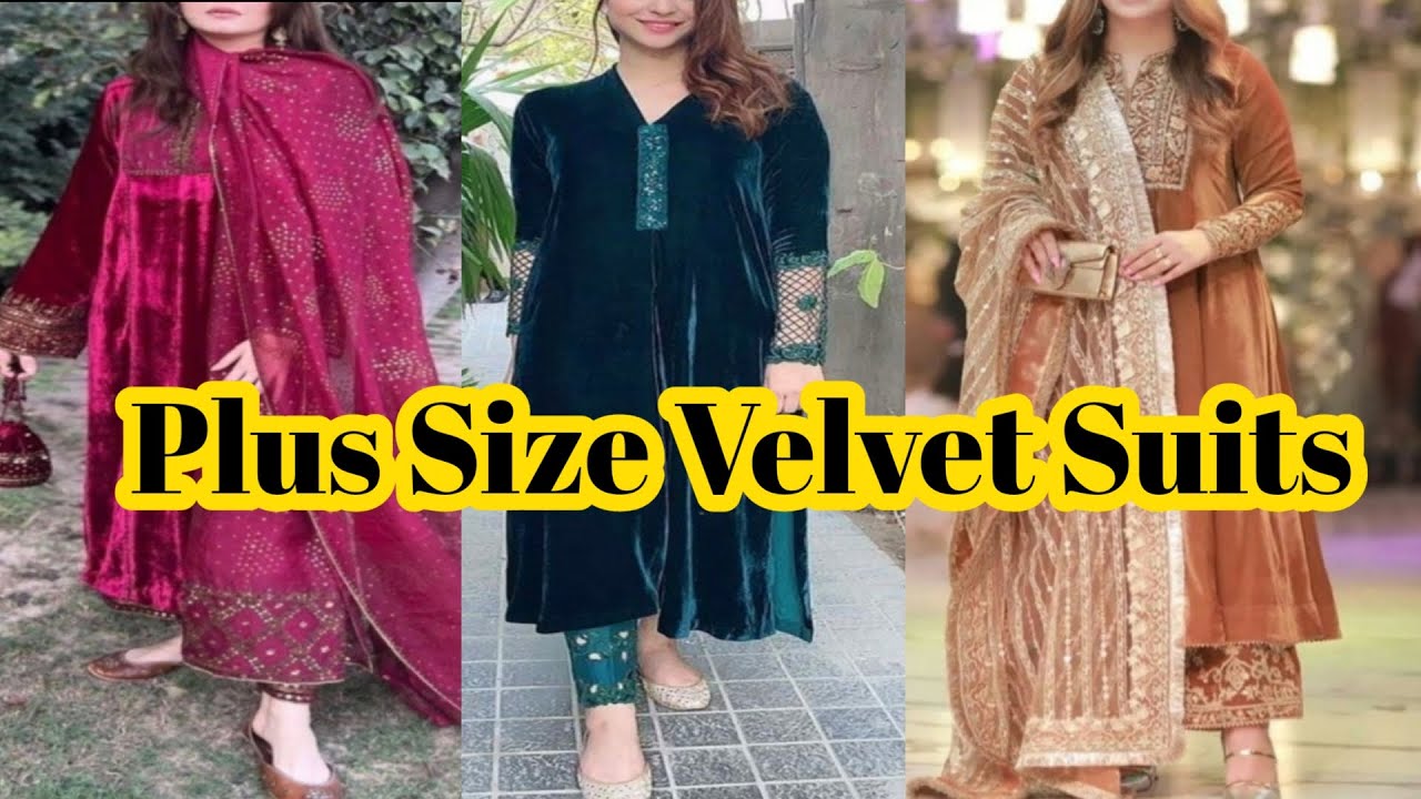 Plus Size Velvet Suit Design Ideas 2024