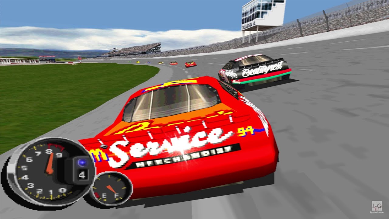 NASCAR 99 - PS1 Gameplay (4K60fps)