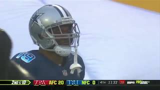 Amari Cooper gets hit on the helmet with ball and can't get the easy TD catch |Pro Bowl 2019|