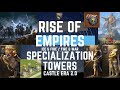 Castle era 2  specialization towers  rise of empires ice  fire