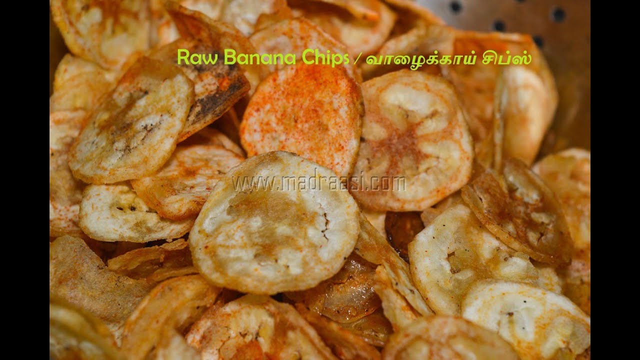 Raw Banana Chips recipe in Tamil, English Crispy Vazhakkai Chips by