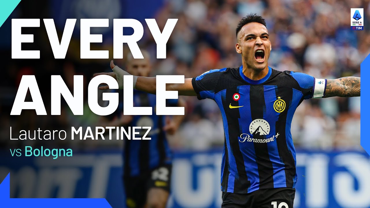 Lautaro Martinez reaches 10 goals | Every Angle | Inter-Bologna | Serie A 2023/24