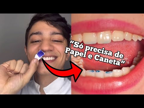 Vídeo: 4 maneiras de corar dentes afiados