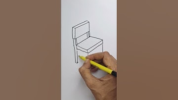 Draw a chair in 3D perspective easy steps for beginners #art