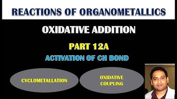 PART 12(A): OXIDATIVE ADDITION IN ORGANOMETALLICS WITH PREVIOUS YEAR CSIR NET PROBLEMS