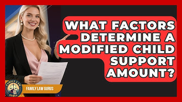 What Factors Determine A Modified Child Support Amount? - Family Law Gurus