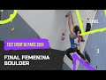 Final Femenina de boulder. Test Event de París 2024