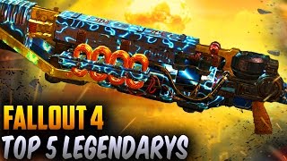 Fallout 4 Best Weapons - TOP 5 Overpowered Best Rare Legendary Weapons!