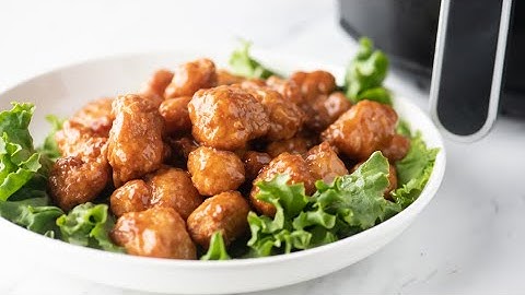 Air Fryer Frozen Orange Chicken with Time & Temp.