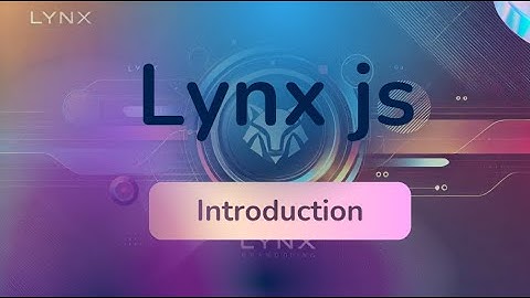Lynx JS - introduction 🚀