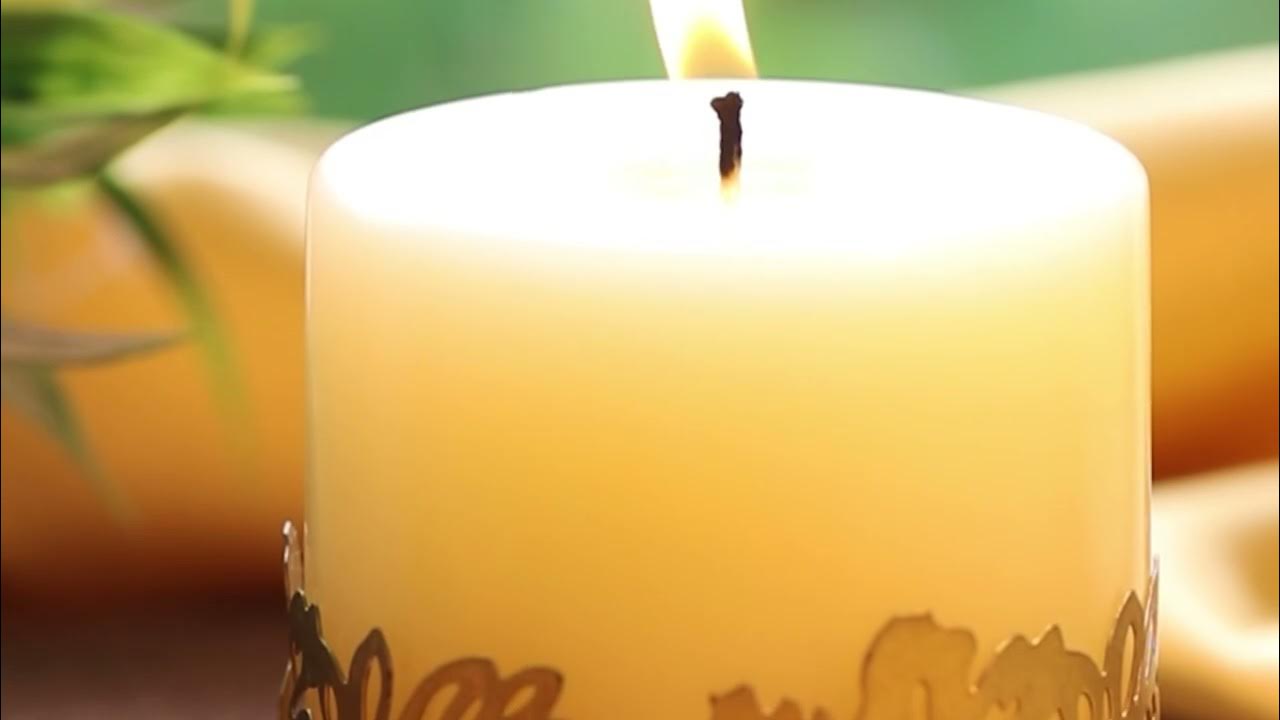 Lighthouse Candle Floral Scented Candle Pillar in Metallic Grid YouTube