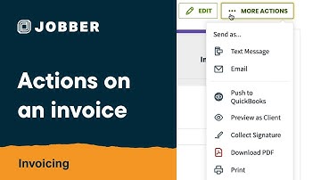 Actions on an Invoice | Invoicing