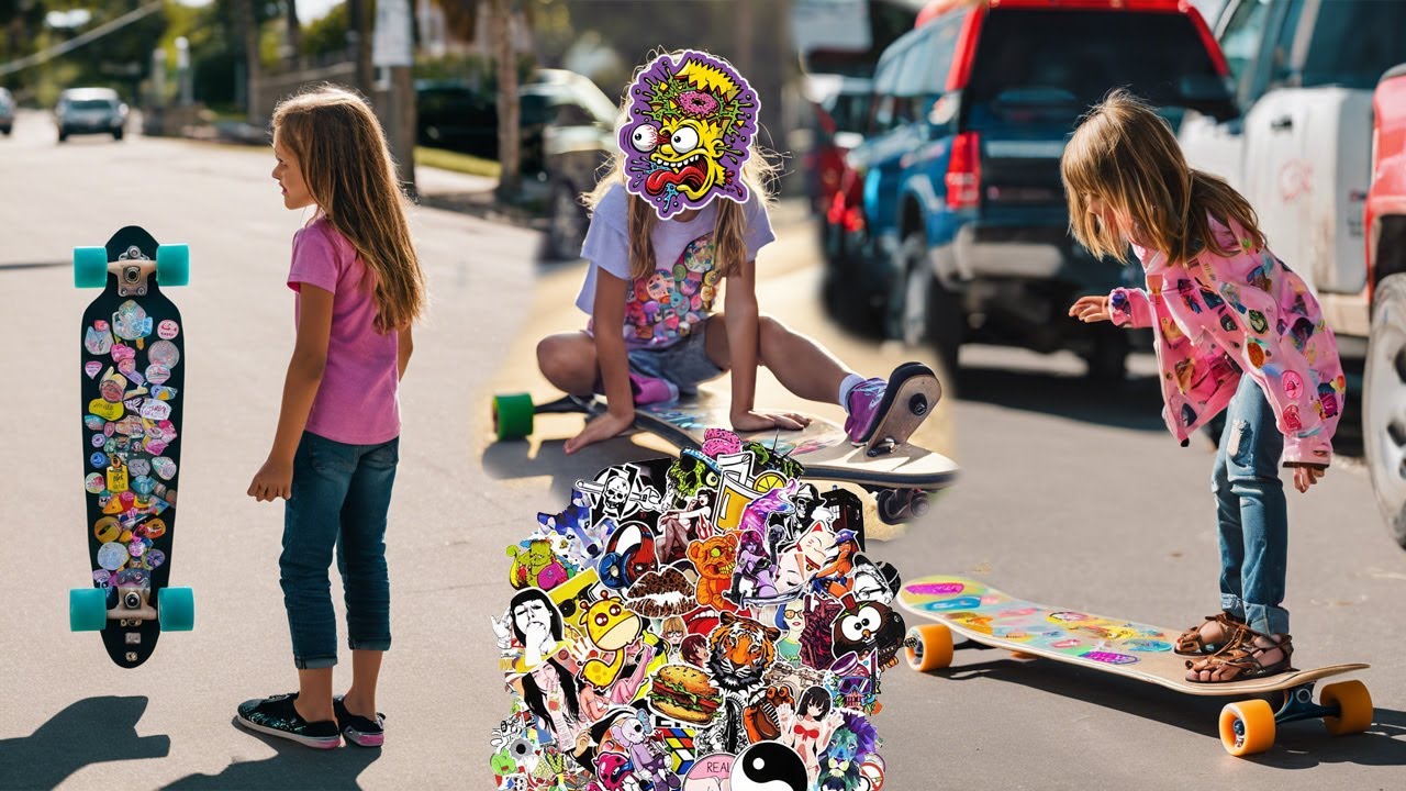 Новая коллекция стикеров для тюнинга моего скейтборда 