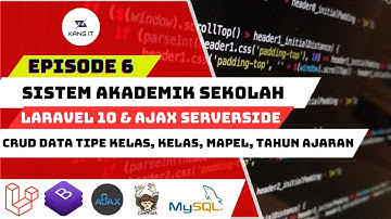 MEMBUAT SISTEM AKADEMIK DENGAN LARAVEL 10 AJAX SERVERSIDE MYSQL - CRUD MENU DATA MASTER