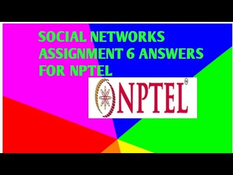 social networks nptel assignment answers 2022