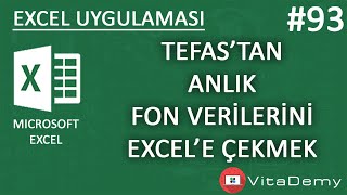 TEFAS'tan Güncel Fon Fiyatlarını Excel'e Çekmek | Excel Uygulamaları #93