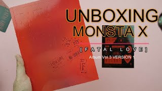 MONSTA X -[FATAL LOVE] Album Vol.3 Unboxing Version 1- Gee KO 몬스타엑스 3집 페이탈러브 러브 킬라 앨범