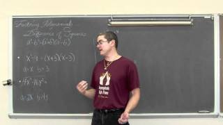 Factoring Polynomials Difference of Squares