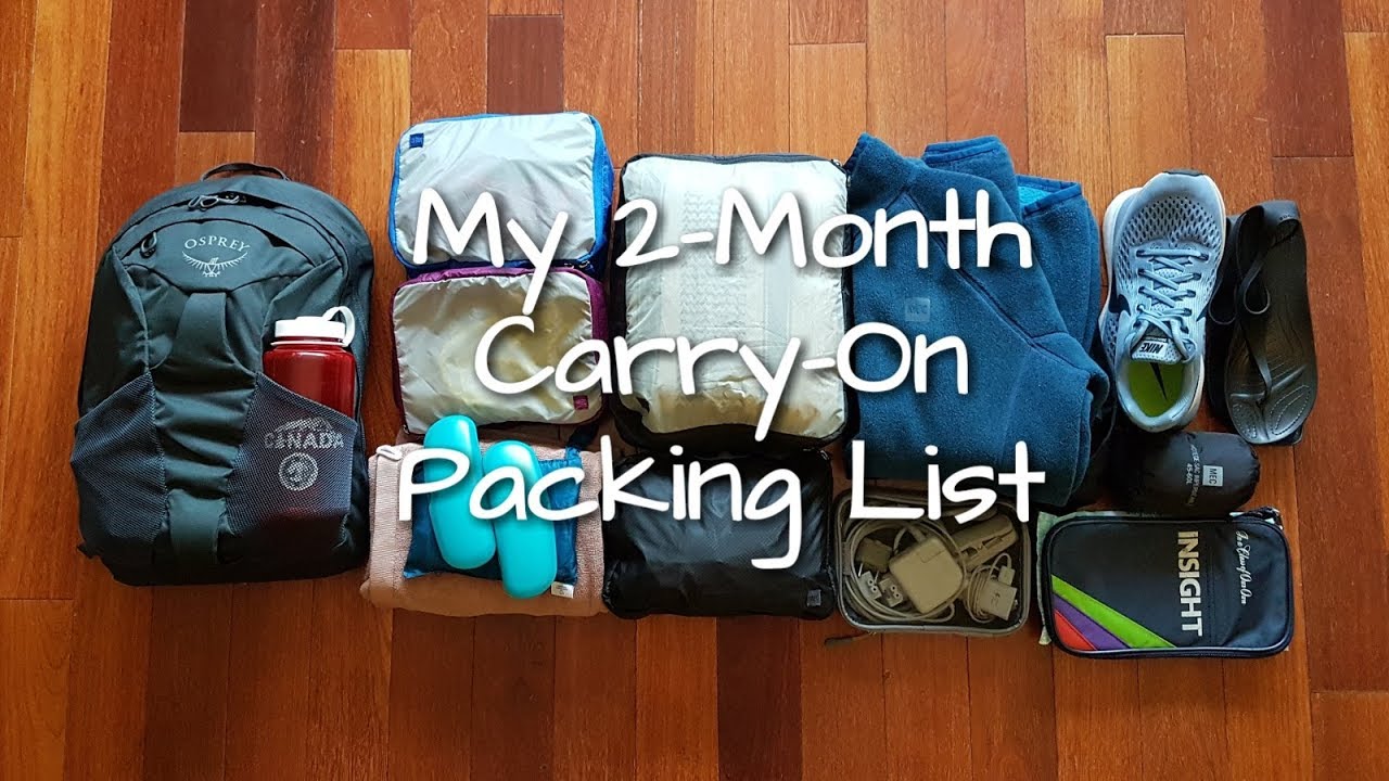 WBP: 2 (up to 7) Month Women’s Carry-On Packing List | Minimalist ...