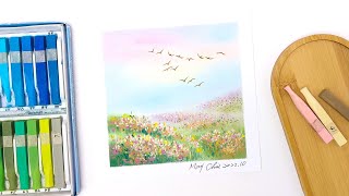 [ENG] Relaxing Secret Garden - Easy Soft Pastels Drawing screenshot 3