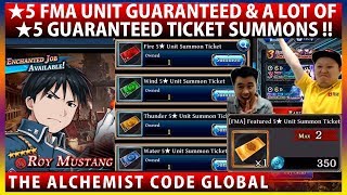 Full Metal Alchemist Unit Guaranteed & A Lot Of 5stars Unit Ticket Summons With Milko (TAC)