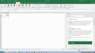 Excel 2016: Date Functions, DATEDIF
