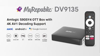 Review On Screen Custom Firmware  Android TV Box My Republic DV9135 Amlogic S905Y4 Android TV 11