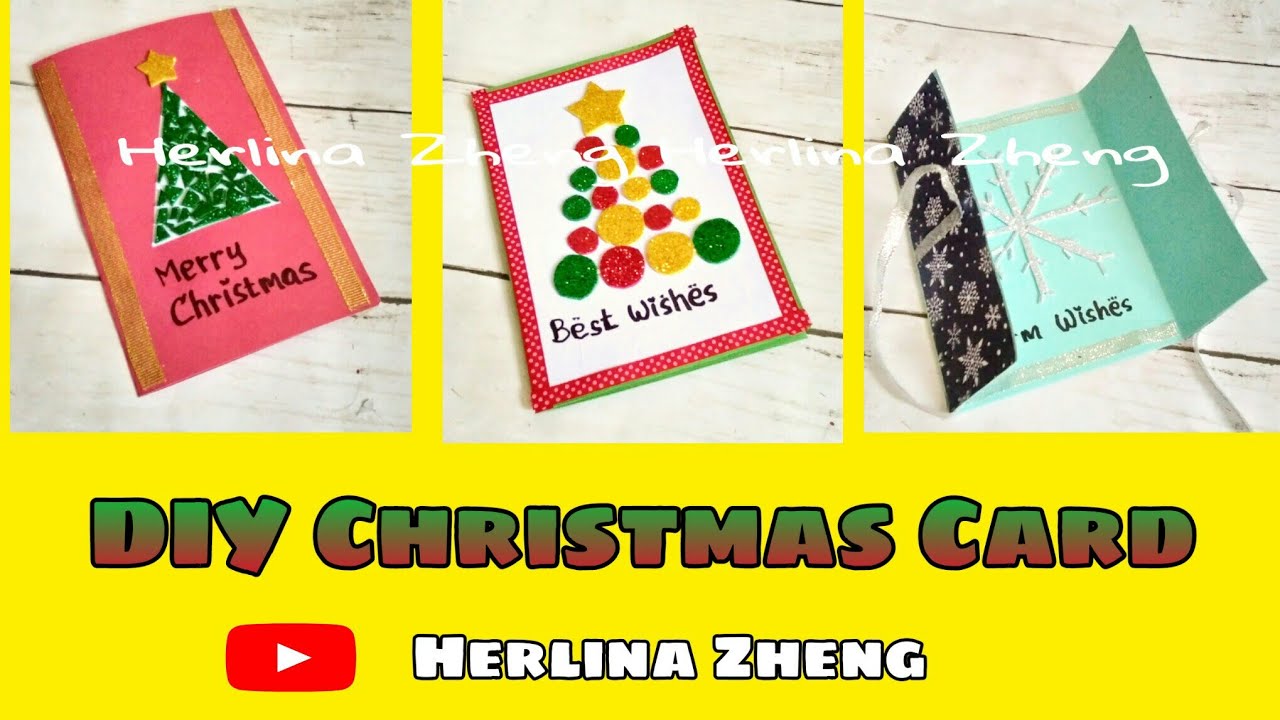 8 Diy Christmas Card Idea Ide Membuat Kartu Ucapan Natal Youtube
