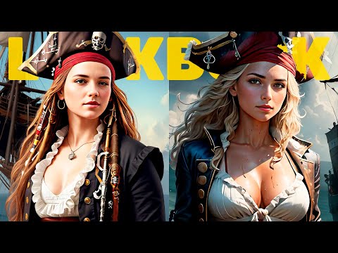 Видео: AI ART | Pirate Girls Lookbook 4k AI Lookbook