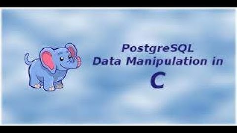 PostgreSQL data manipulation using C