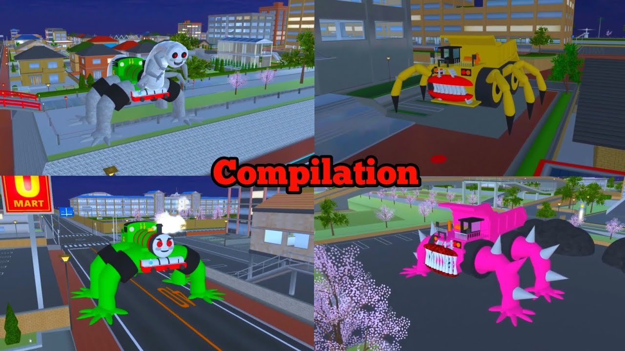 Compilation Zombie Truck Percy Scares Yuta Mio 😱 Sakura School Simulator 