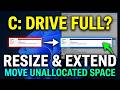 How to Shrink and Extend Partitions in Windows 11 | Move Unallocated Space &amp; Resize C: Drive
