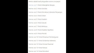 Download lagu PENGUNDIAN NOMOR URUT PARTAI POLITIK PESERTA PEMILU 2019