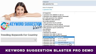 Keyword Suggestion Blaster Pro Software Tour : Unlimited Keywords for Google and YouTube Content screenshot 2