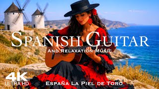 [4K] SPANISH GUITAR FLAMENCO 2026 🇪🇸 Spain España | 3 Hour Drone Aerial with guitarra española 