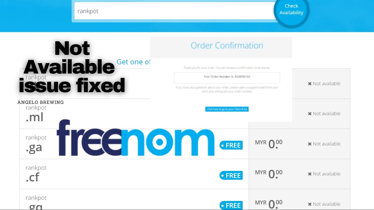Freenom Domain Not Available And Free Domain Account Registration