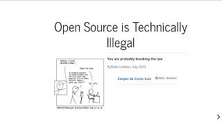 Open Source is Technically Illegal
