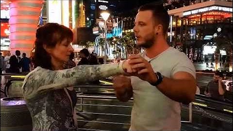 Street Hypnosis Arm Lock & Orgasm in Las Vegas