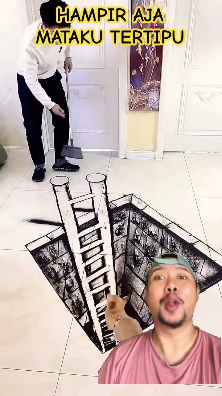 LUBANG 3Dimensi Yang Nyata!!!?? #art #artist #artwork #shortsfeed #comedy