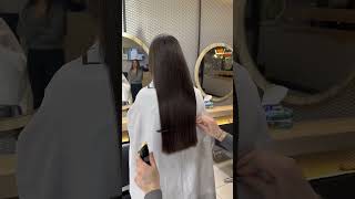 Straight hair haircut
