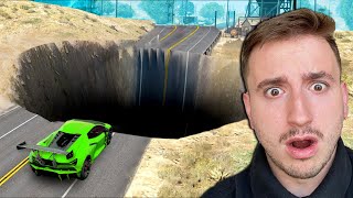 AUTA vs NEBEZPEČNÉ OBROVSKÉ DÍRY v GTA 5 ! (extrém)