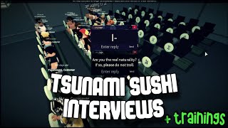 TROLLING AT TSUNAMI SUSHI INTERVIEWS / TRAININGS- ROBLOX TROLLING