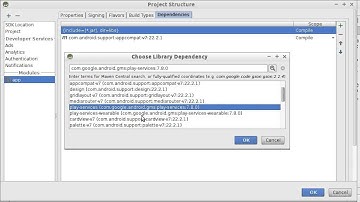 Add dependency for Google Play services in Android Studio
