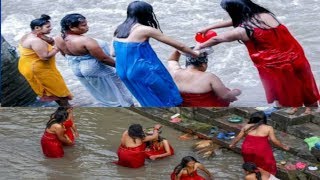  Holy Bath In Baghmati Nadi River Woman