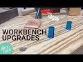 Workbench Upgrades // Adding Dog Holes, Casters & Forged Holdfasts