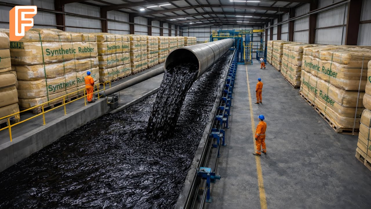 How Asphalt Is Made From Million Tons Of Synthetic Rubber Inside Massive Production Line