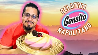Gelatina Gansito Napolitana 🍫 🍓 - Clase COMPLETA en LIVE‼️#gelatina #receta #cocina #postre 