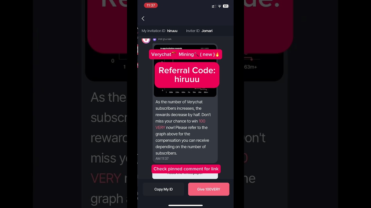 VeryChat Referral Code | New Mining App 2025 